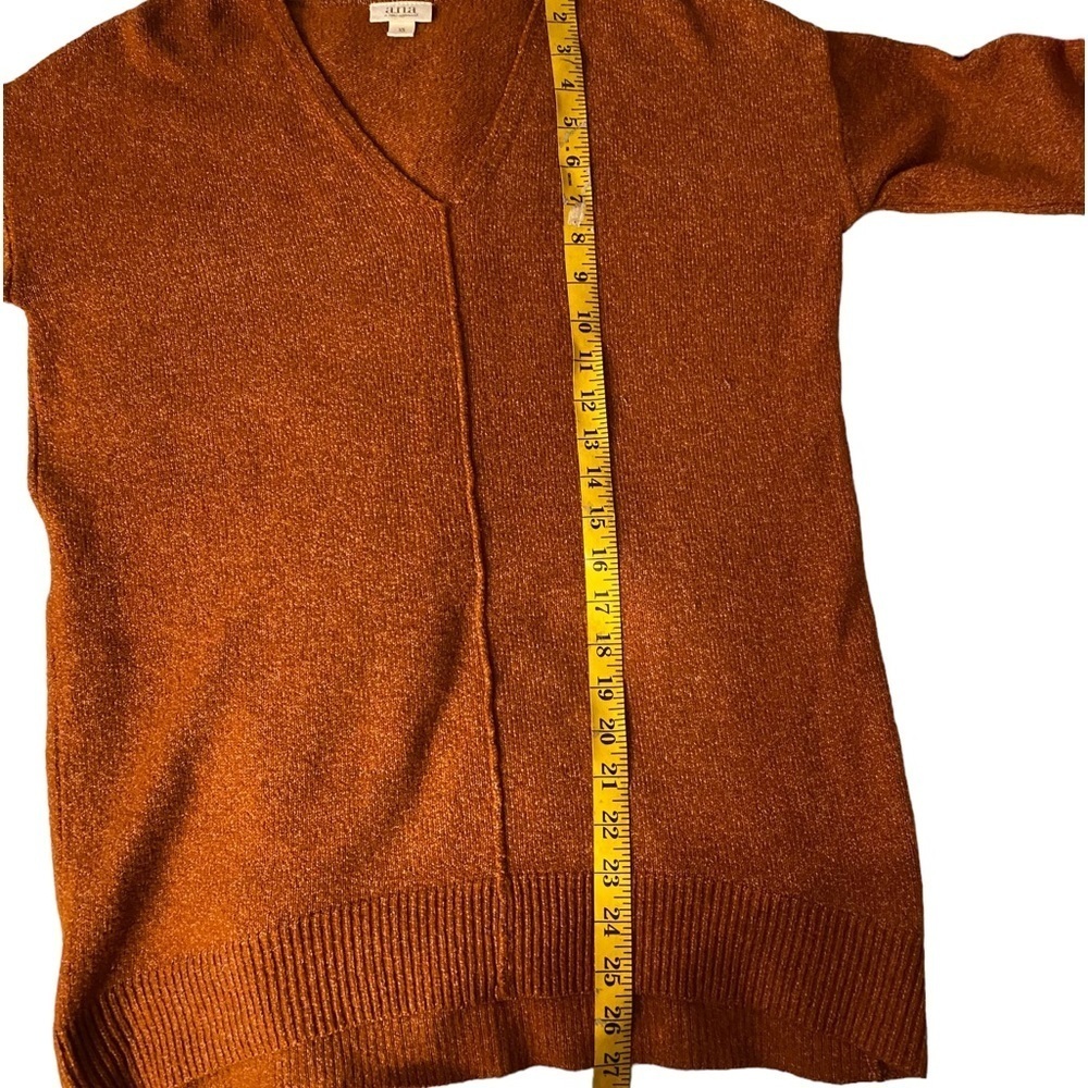 Oversized Tunic Lightweight Sweater Marled Pumpkin Spice Pull Over Casual Chic - Picture 10 of 13